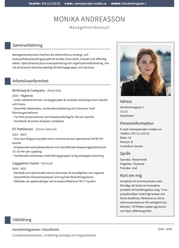 CV-mallar: Hitta rätt design för din ansökan