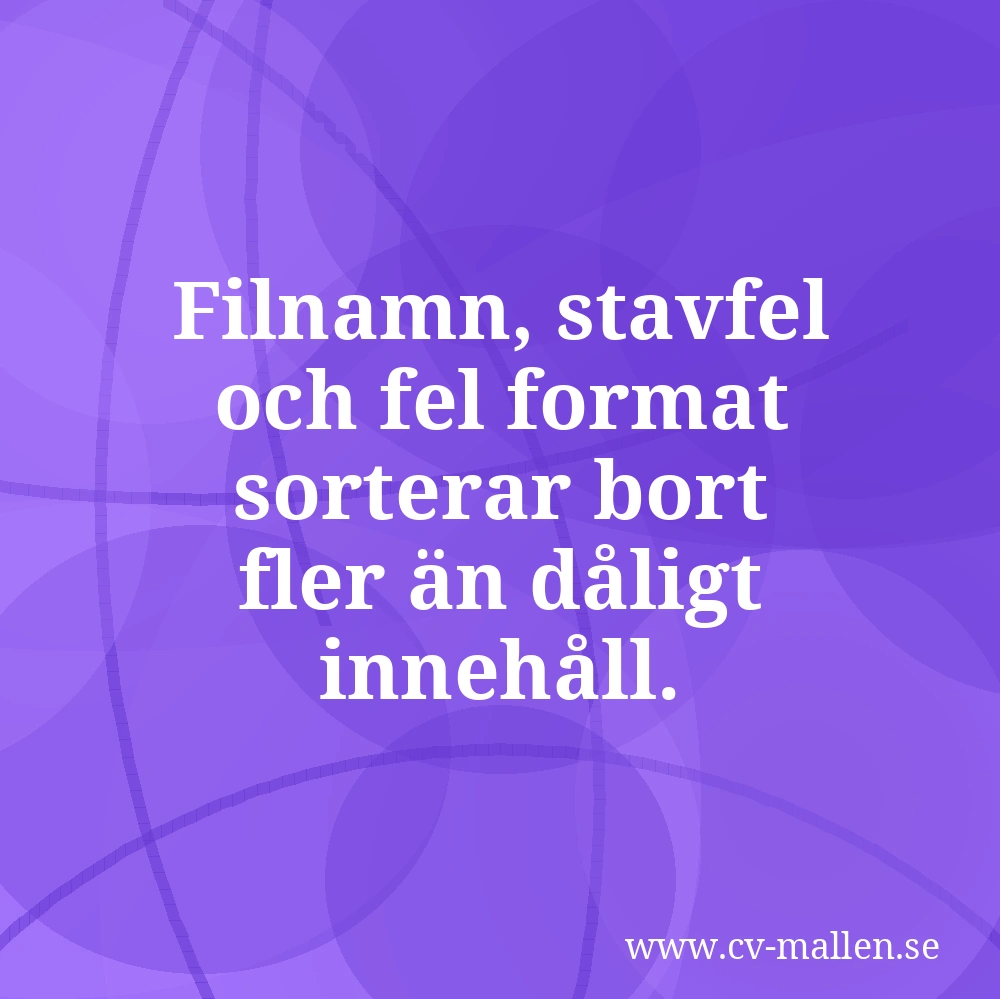 Filnamn, stavfel och fel format sorterar bort fler än dåligt innehåll.