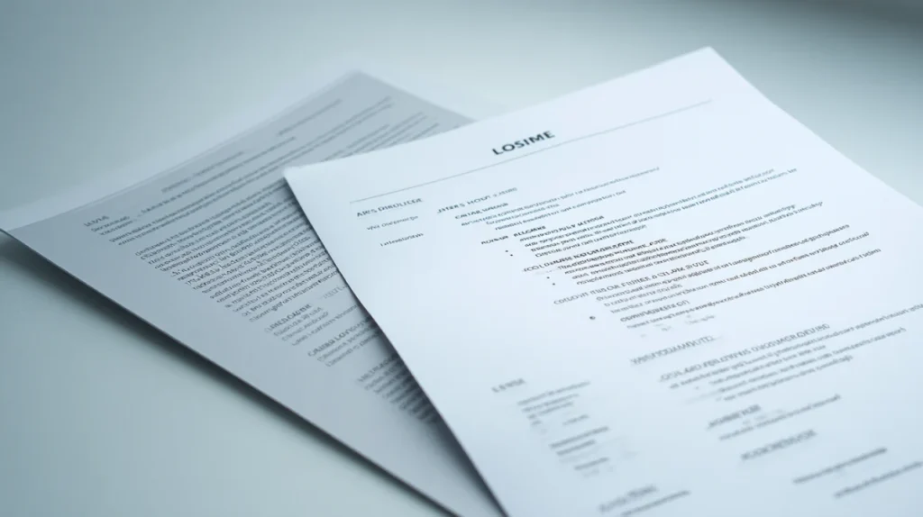 CV-mall med generöst whitespace och tydliga marginaler som visar luftig tvåkolumnslayout