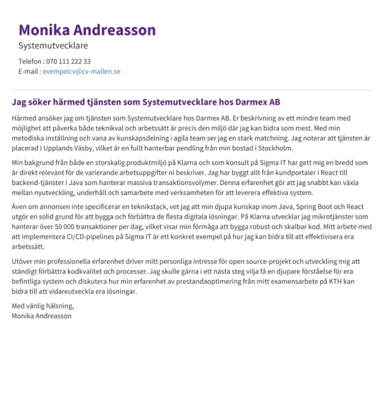 Personligt brev exempel IT: färdiga brev för utvecklare, projektledare och junior
