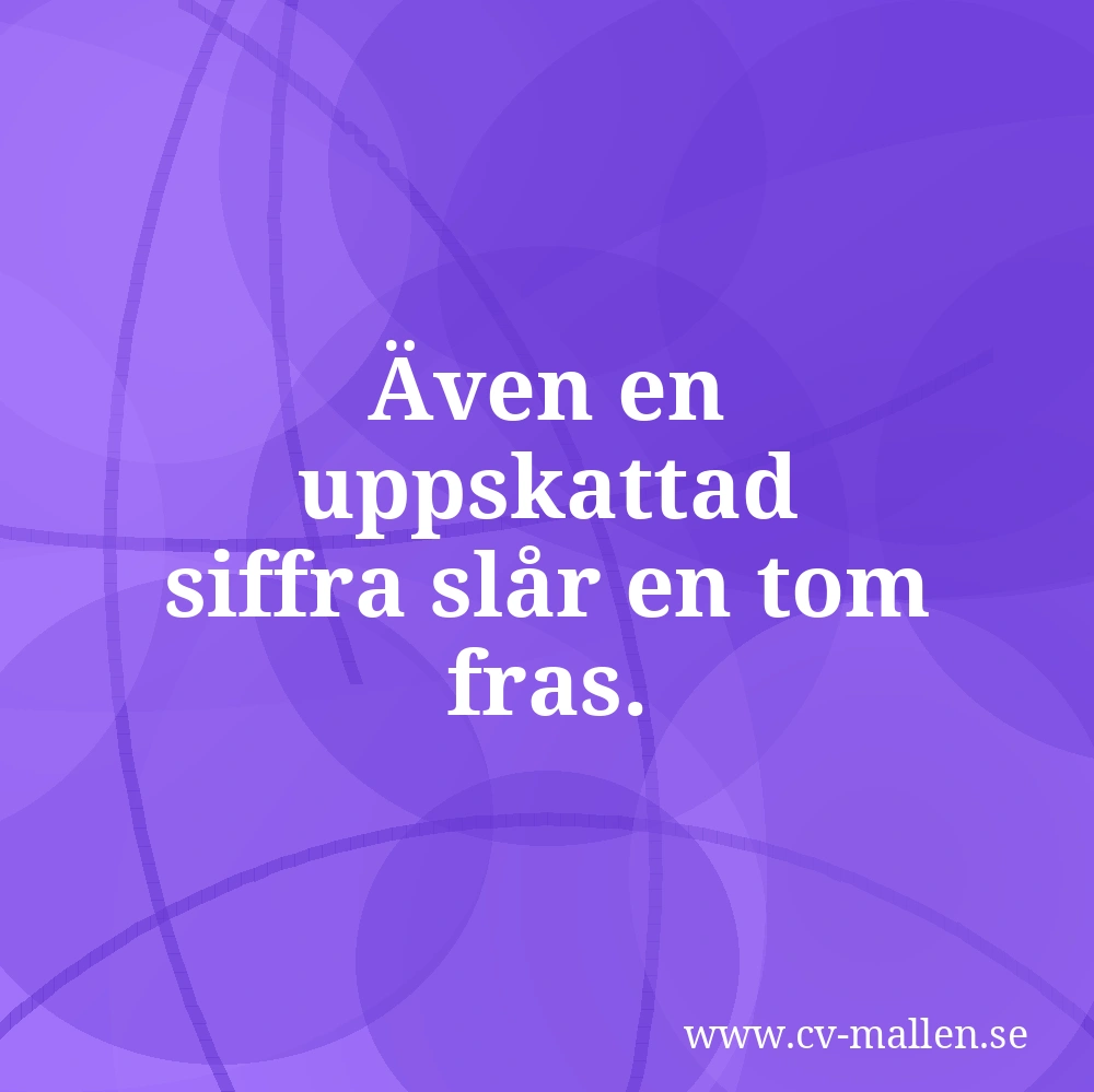 Även en uppskattad siffra slår en tom fras.