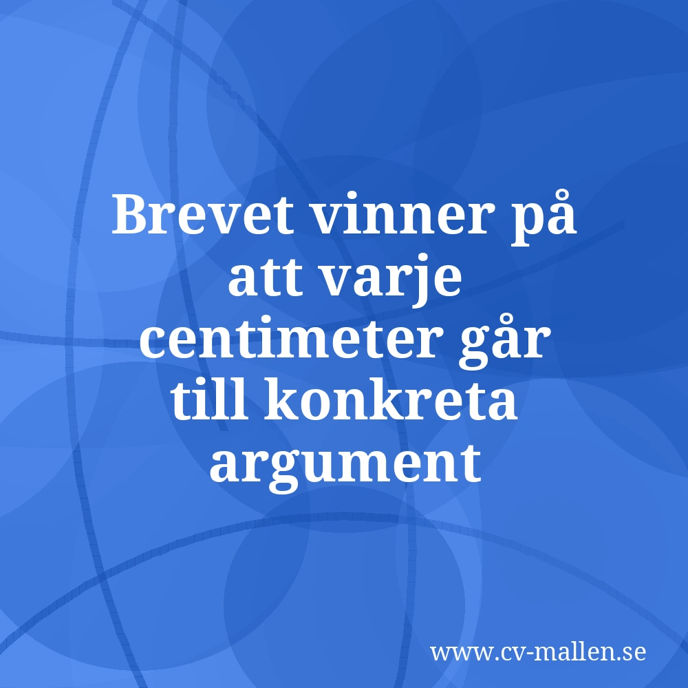 Brevet vinner på att varje centimeter går till konkreta argument