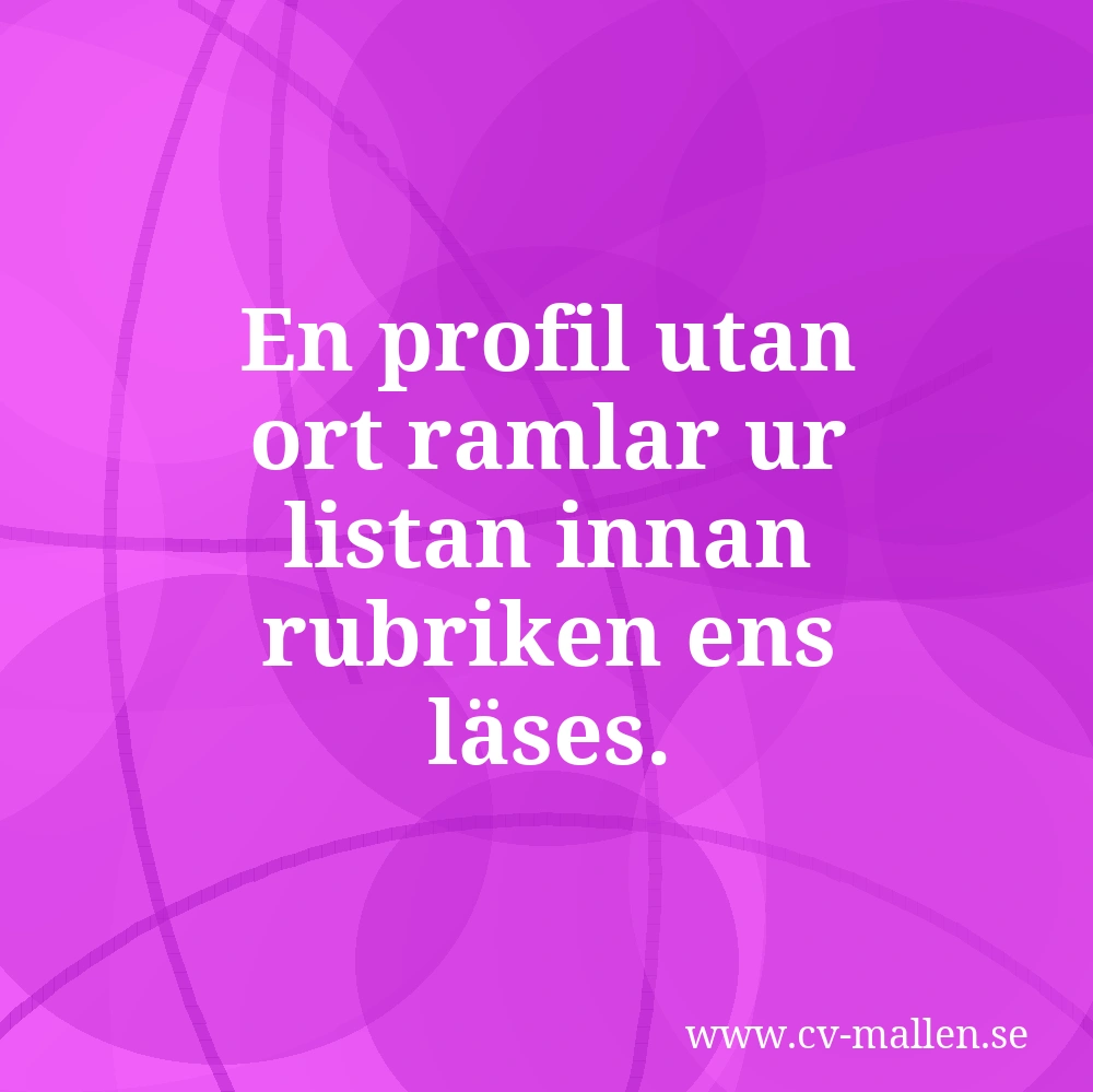 En profil utan ort ramlar ur listan innan rubriken ens läses.